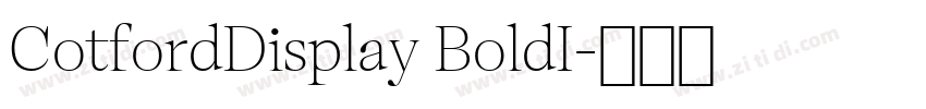 CotfordDisplay BoldI字体转换